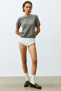 Топ в'язаний H&M 271169364 XS Сірий