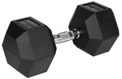 Hantel żeliwny gumowany Rebel Active HEX RBA-2325-22.5 22.5 kg (5901890111928)