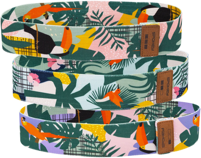 Набір гумок для фітнесу Spokey fit X3 HJ HOME JUNGLE SET 941519 (5905339415196)