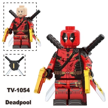 Фігурка мініфігурка до конструктора Marvel Дедпул золоті пістолети Deadpool gold Desert Eagles TV1054 281