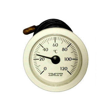 Круглый термометр ф 52 мм, 0–120°C, капилляр 1000 мм