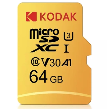 MicroSD Карта памяти Kodak UHS-L V30 A1 64Gb Class 10