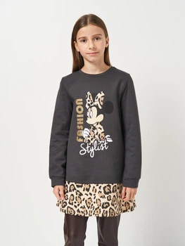 Детское платье для девочки Disney Minnie Mouse HY10148 128 см Темно-серое ( 3609088182614)