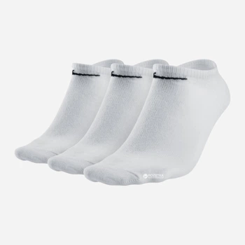 Набор женских носков коротких Nike Value No Show SX2554-101 34-38 (S) 3 пары Белый (659658575646)