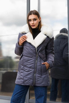 Зимова куртка Mila Nova К-258 50 сіра