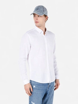 Рубашка хлопковая летняя мужская Colin's CL1066755-WHT XXL Белая (8684112057156)