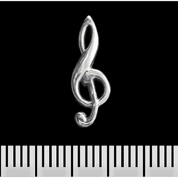 Серьга-гвоздик Скрипичный ключ (серебро, 925 проба) (st-006) (00000006725)
