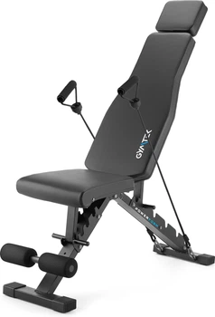 Складная регулируемая скамья для тренировок Gymtek XL500 с эспандерами