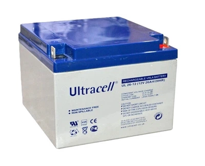 Акумулятор мултигелевий Ultracell UL26-12 12V 22 Ah AGM VRLA