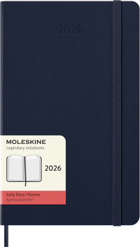 Ежедневник Moleskine 2026 средний 13х21 см сапфир (8056999274535)
