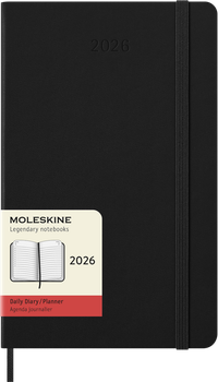 Ежедневник Moleskine 2026 средний 13х21 см черный (8056999274542)