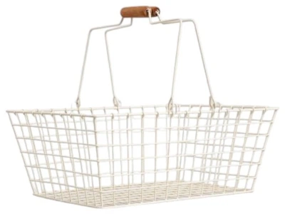 Кошик для зберігання Homla Selia з ручками кремовий 43 x 29 см (5906496730795)