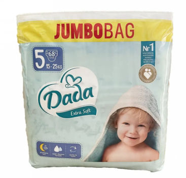 Підгузки Dada Extra Soft 5 JUMBO 15 - 25 кг 68 шт