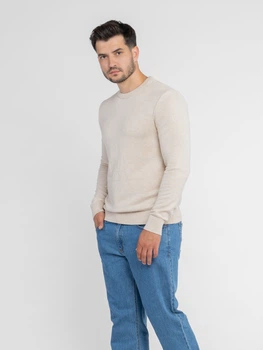 Джемпер чоловічий KM 10.01.16.53 бежевий трикотажний Arber Crew-neck AM L зріст 4 бежевий (KM10.01.16.53)