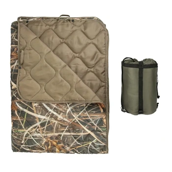 Одеяло кемпинговое с чехлом — Reed Camo — 150 × 200 см (KT7001011) — с кнопками для использования под пончо