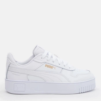 Жіночі кеди шкіряні низькі Puma Carina Street 38939001 40 (6.5UK) 25.5 см Puma White-Puma White-Puma Gold (4065452875275)
