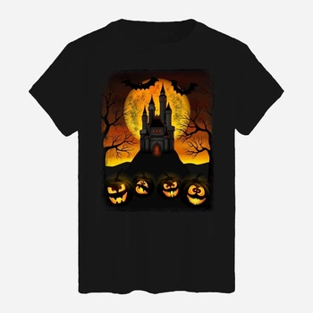 Футболка бавовняна довга чоловіча Likey Halloween M150-2313 XXL Чорна (2000000800868)