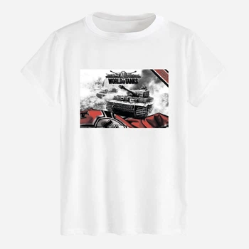 Футболка хлопковая длинная мужская Likey World Of Tanks M150-1637 XL Белая (2000000639123)