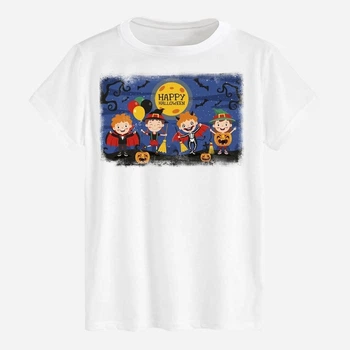 Футболка хлопковая длинная мужская Likey Halloween M150-2311 M Белая (2000000796260)