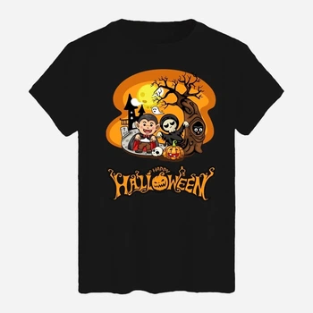 Футболка бавовняна довга чоловіча Likey Halloween M150-2309 3XL Чорна (2000000815282)