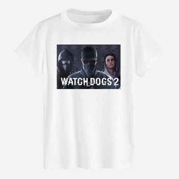 Футболка бавовняна довга чоловіча Likey Watch dogs M150-1636 XS Біла (2000000680682)
