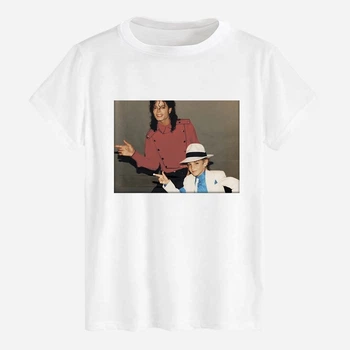 Футболка бавовняна довга чоловіча Likey Michael Jackson M150-0415 XL Біла (2000000603926)