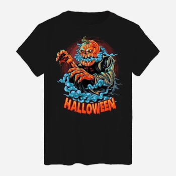 Футболка бавовняна довга чоловіча Likey Halloween M150-2317 S Чорна (2000000808048)