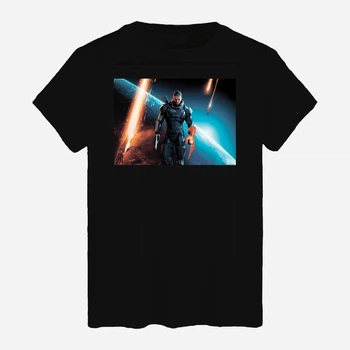 Футболка хлопковая длинная мужская Likey Mass Effect M150-1614 XXL Черная (2000000694566)