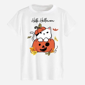 Футболка хлопковая длинная мужская Likey Happy Halloween M150-2326 M Белая (2000000826264)