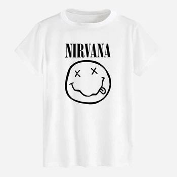 Футболка хлопковая длинная мужская Likey Nirvana Smile M150-0419 XL Белая (2000000175522)