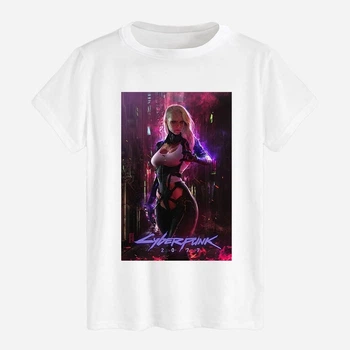 Футболка бавовняна довга чоловіча Likey Cyberpunk 2077 M150-2509 L Біла (2000001439241)