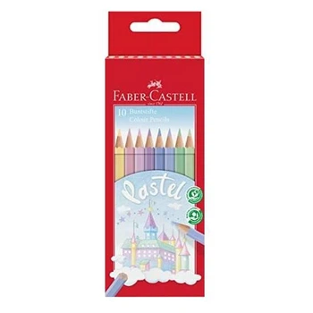Олівці кольорові Faber-Castell 10 кольорів Pastel, картон