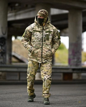 Тактический мужской зимний костюм SoftShell 2XL мультикам (93976)