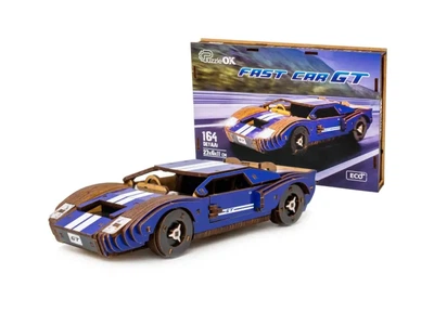 Дерев'яний 3D конструктор Fast car Gt, Puzzleоk (Puz-26915), 164