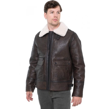 Куртка міська Leather Blouson Camel Active 431310-6L36-27 58 Коричневий (4063366142926)