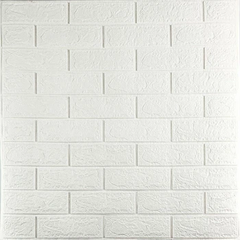 3D панель самоклеюча цегла Sticker Wall Біла 700х770х3мм 001-3 (3DPanda-0174)