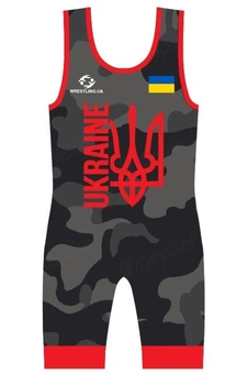 Борцовское трико Camo 2XL красное (WSL-005)