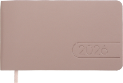 Еженедельник датированный 2026 карманный (153х87мм, гибкая обложка, какао) Buromax Light Morandi BM.2910-40
