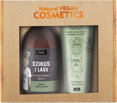 Zestaw kosmetyków pielęgnacyjnych LaQ Natural Vegan Cosmetics Dzikus z Lasu Żel pod prysznic 8 w 1 500 ml + Balsam po goleniu 150 ml (5905778572658)