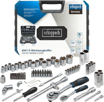 Набор инструмента Scheppach SCH-4941-5 1/2" 1/4" 4-32 мм 94 предмета (СТ-00180458)