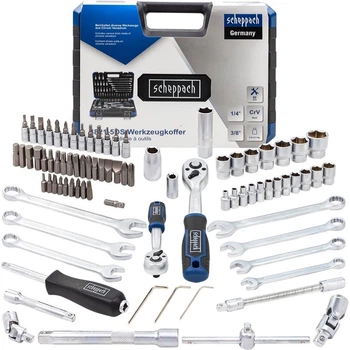Набор инструмента Scheppach SCH-4821-5DS 1/4" 3/8" 4-22 мм 82 предмета (СТ-00180461)