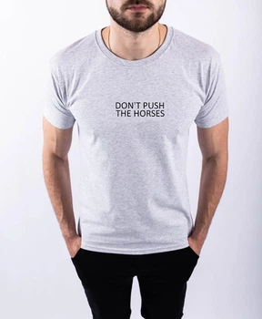 Мужская Серая Футболка Донт Пуш Зе Хорсес Усик Don't Push The Horses M (353595)