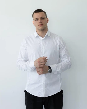 Классическая Мужская Рубашка Белая M (293425)