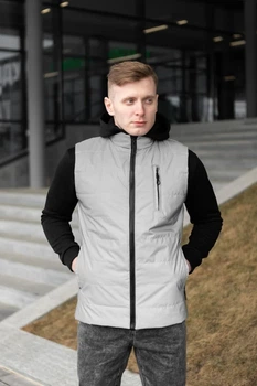 Безрукавка Мужская Базовая Рефлективная Серая Жилетка XXL (293642)