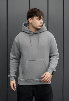 Мужской Худи Стаф Серый Базовый На Флисе Staff Gray Basic Fleece M (369917)