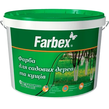 Краска для садовых деревьев и кустов Farbex белый 4 кг