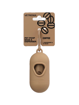 Диспенсер Vetreska-Coffee з рулоном біорозкладних пакетів і ароматом кави