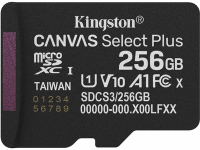 Карта пам'яті Kingston 256 GB micSDXC Canvas Select Plus Gen3 SDCS3/256GBSP