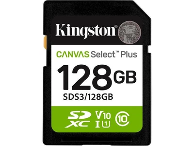 Карта пам'яті Kingston 128 GB SDXC Class 10 UHS-I U1 Canvas Select Plus (SDS3/128GB)