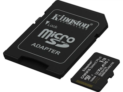 Карта пам'яті Kingston 1 TB microSDXC Canvas Select Plus Gen3 + SD-Adapter SDCS3/1TB